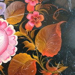 Hand-painted serving tray used