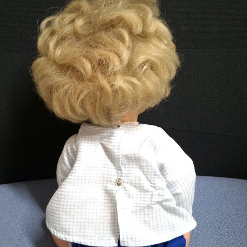 Vintage doll like new with child face, 30 cm tall