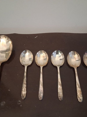 Angora vintage silver-plated spoon set, like new