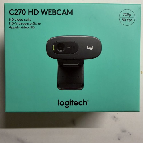 Logitech C270 HD webcam, sealed in box