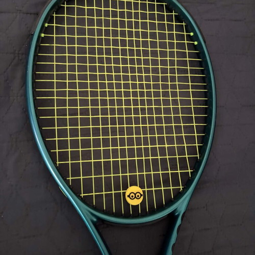 Wilson Blade 101L V9 tennis racket with custom strings and grip