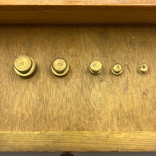 Rex scale used with wooden box and drawer, English made