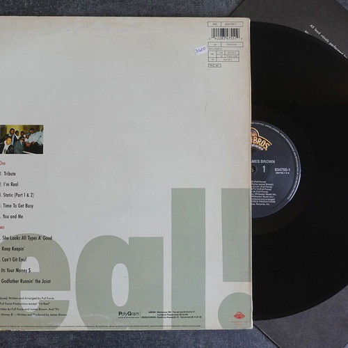 James Brown With Full Force I'm Real vinyl LP used, 1988, R&B / Soul