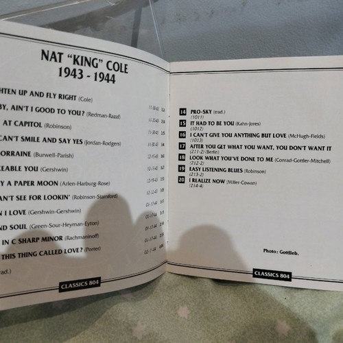 Nat "King" Cole 1943-1944 Classic CD used, jazz, pop