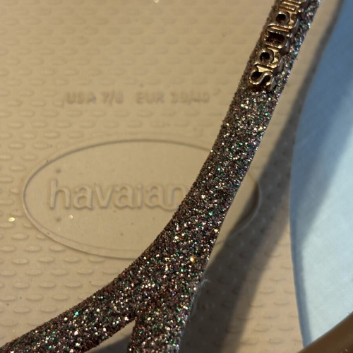 Havaianas sandals rose gold size 38 like new