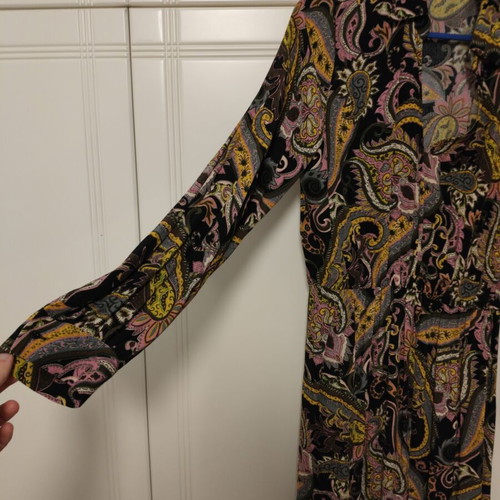 Zara long autumn dress size M like new, multicolor and black