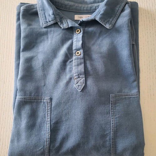 Zara spring corduroy dress 13-14 years like new, turquoise