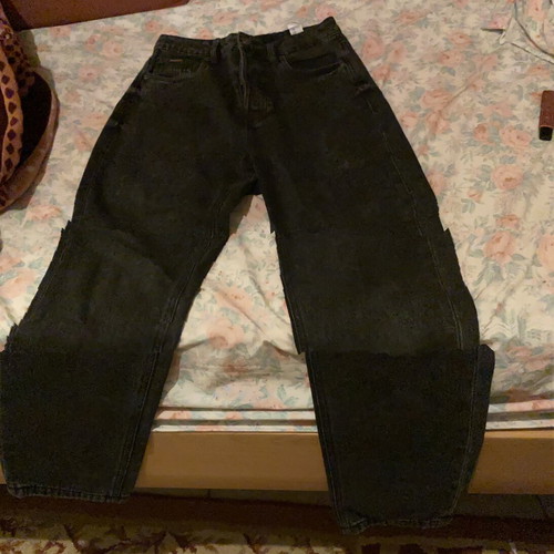 Stradivarius jeans, black and gray, size L