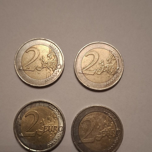 German commemorative coins like new, set of 4, 2 euro