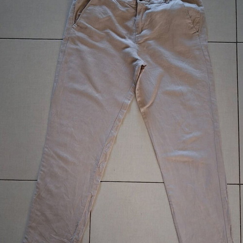 Benetton linen blend pants beige used, size XXL