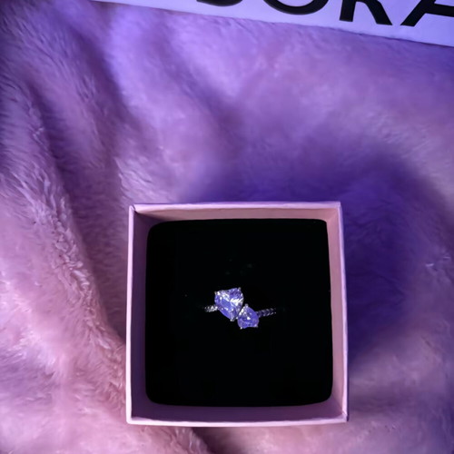 Pandora ring new, white and silver
