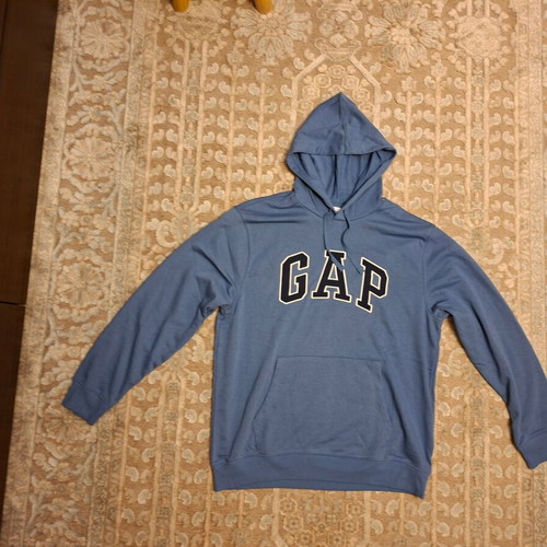 Gap hoodie new, blue, thin spring fabric, XL loose fit