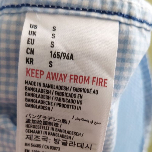 American Eagle men's shirt like new, white and blue, cotton