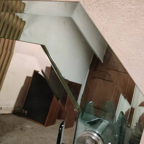 Bathroom mirror with vintage 90s lights like new 70x60cm