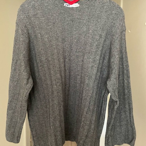 Zara thin oversized sweater S grey used