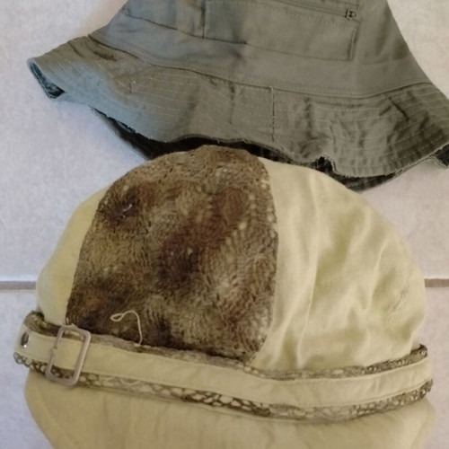 Two summer fabric hats A&K and MaD HaT used, 100% cotton, size M