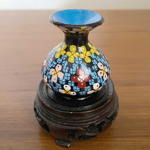Set of 4 handmade decorative mosaic jars like new