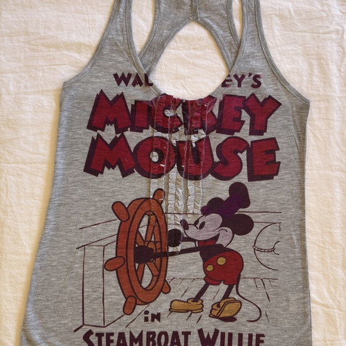 Disney Couture Mickey Mouse tank top grey melange size S like new