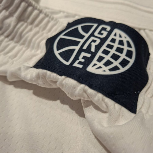 Nike Dri-FIT Greece men's basketball shorts, white and blue, size L