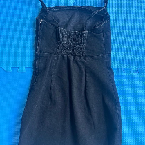 Black denim mini dress Zara like new, size small