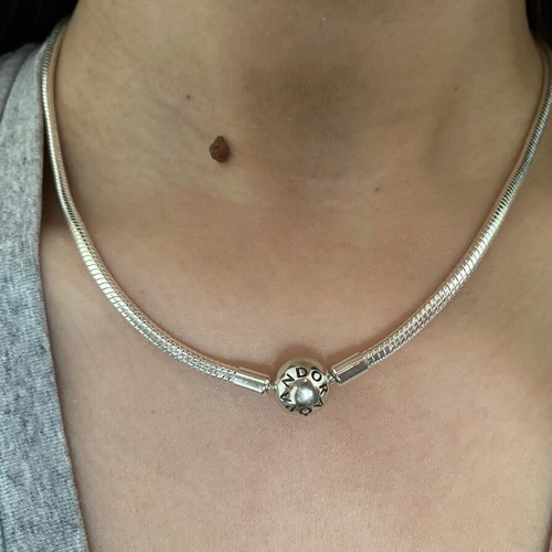 Pandora necklace with snake chain new, 45 cm length, 925 silver