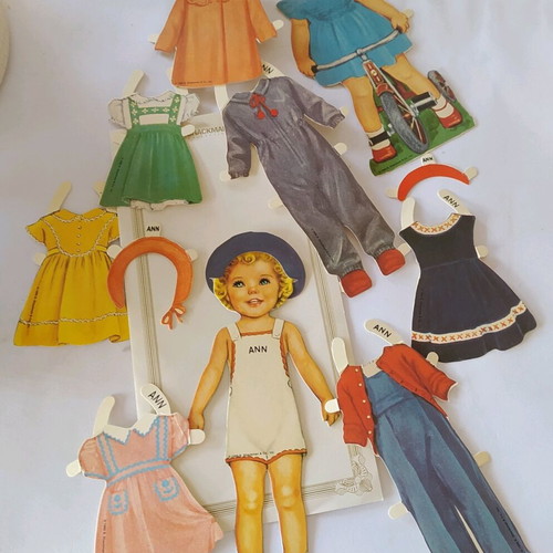 Vintage collectible paper doll with clothes Shackman 1986 like new
