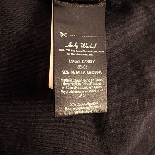 Andy Warhol by Pepe Jeans London women's black scoop-neck t-shirt, medium