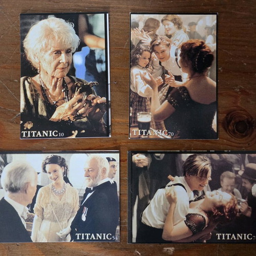 Titanic cards from Polystar album, new, pack of 4