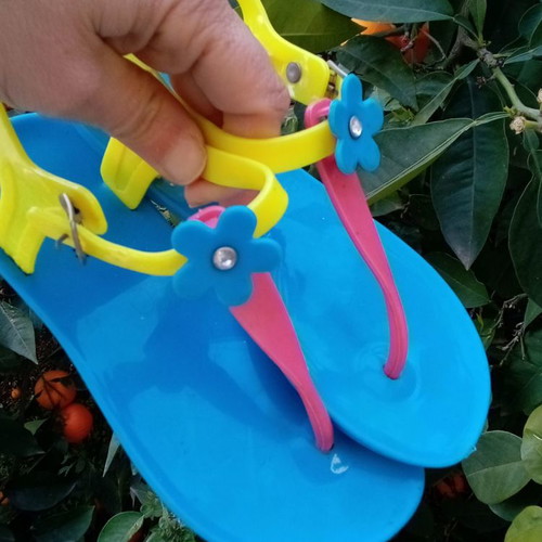 Jelly shoes for girls used, size 30, multicolor sandals