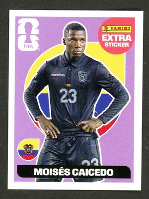 2026 Panini World Cup Extra Moises Caicedo sticker pack fresh condition