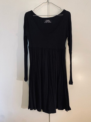ZARA dress 100% organic cotton like new, black, size S
