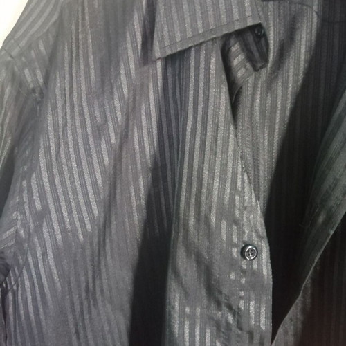 Shirt medium black and gray with cuffs like new