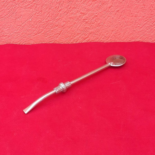 Metal bombilla straw with filter
