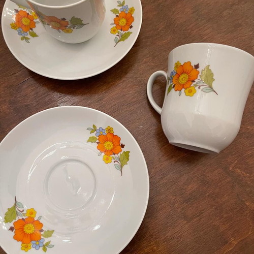 Porcelain cups IONIA like new, set of 4 pieces