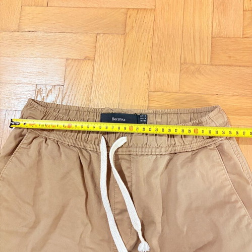 Bershka men's pants with elastic, like new, brown, size S