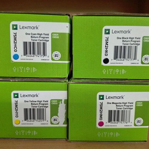 Lexmark High Yield Toner Set for CS531 CX532 (Black, Cyan, Magenta, Yellow)