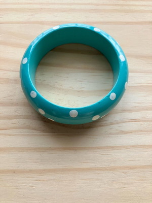 Wooden bracelet used, turquoise