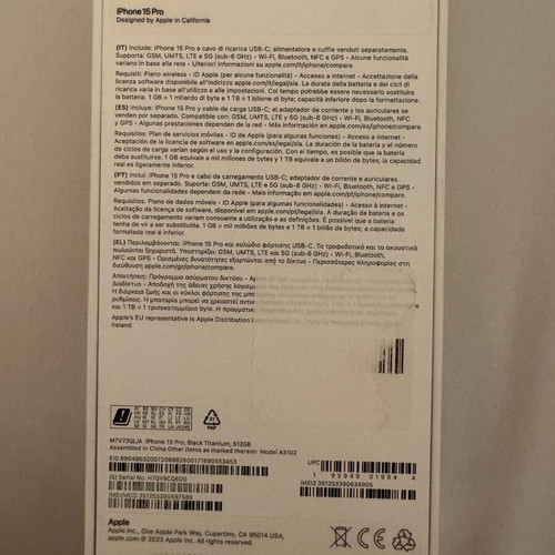 Apple iPhone 15 Pro 512GB black titanium
