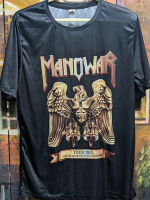 Manowar T-shirt new size XL black with 3D print