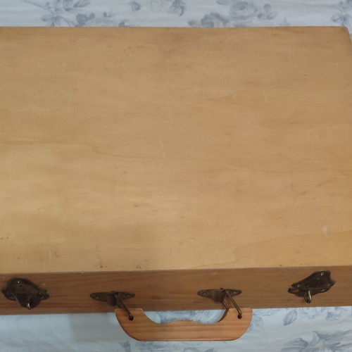 Wooden tool case for children used, realistic design