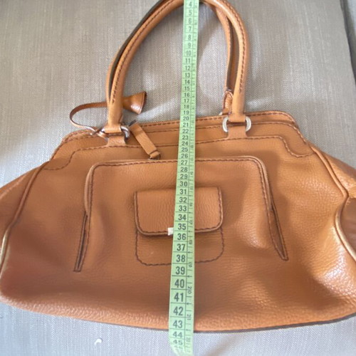Tod’s leather handbag used, brown color