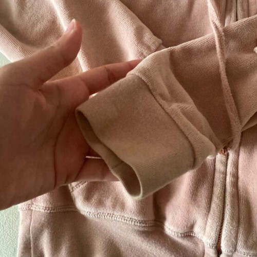 SugarFree pink textured zip-up hoodie, size 152 cm, age 12