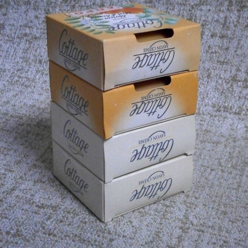 Cottage Savon Creme Parfum vintage apricot x2 and vanilla x2 pack of 4 soaps new