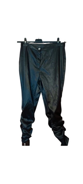 Μαύρο Σατέν Παντελόνι με Σούρες- Medium (Unisex)