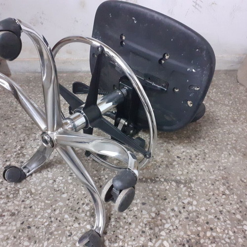 Laboratory stool used with adjustable seat and backrest