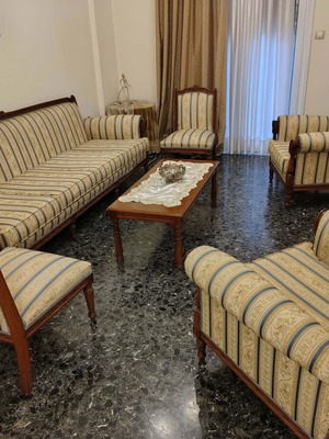 Σετ κλασικού σαλονιού 7 τεμαχίων σαν καινούργιο, μασίφ οξιά