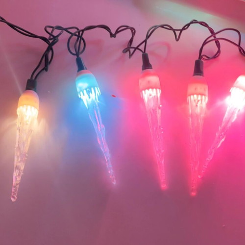 Christmas multicolor Delux icicle lights vintage 1991, 20 collectible