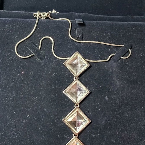 Swarovski necklace used with silver crystals