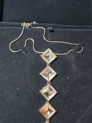 Swarovski necklace used with silver crystals