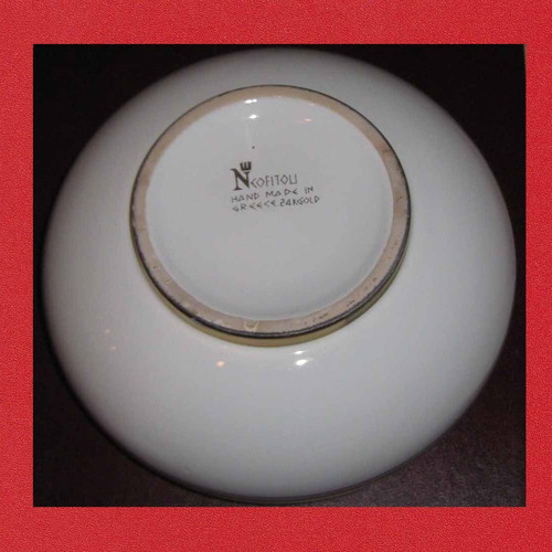 Τασάκι κεραμικό ροδίτικο Neofitou Ceramic σαν καινούργιο για διακόσμηση